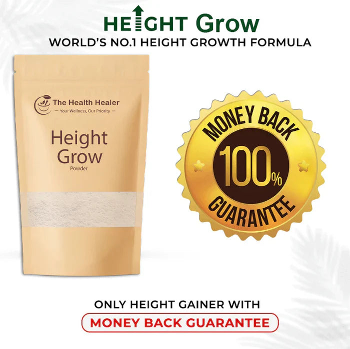 Natural Height Grow Powder (3–5) Inch Growth - Herbal, Safe, and Clinically Tested (100g)